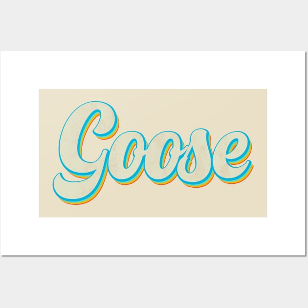 vintage color goose Wall Art by Wizz Ventura